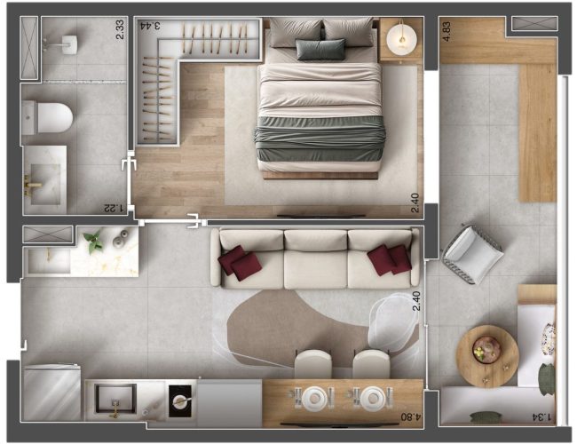 Planta 35m²